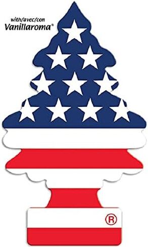 Generic 6 Little Trees Vanillaroma Scent Car Air Freshener American Flag Auto Hanging,Blue in Saudi Arabia