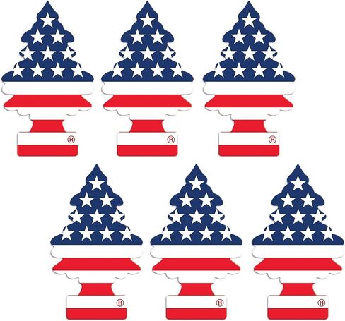 Generic 6 Little Trees Vanillaroma Scent Car Air Freshener American Flag Auto Hanging,Blue in Saudi Arabia