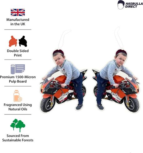 Hasbulla 5 Pack Car Air Freshener - Hasbulla Magomedov Custom Air Fresheners with Picture of Hasbulla - Personalized Air Freshener For Car, Closet, Backpack, Luggage & More! - 2 Packs to Choose From! in Saudi Arabia