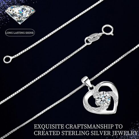 925 Sterling Silver Infinity Love Heart Sunflower Necklace for Women Hypoallergenic Sterling Silver Pendant Jewelry in Saudi Arabia
