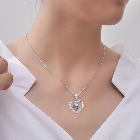 925 Sterling Silver Infinity Love Heart Sunflower Necklace for Women Hypoallergenic Sterling Silver Pendant Jewelry in Saudi Arabia