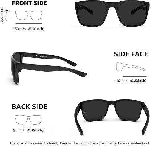 MAXJULI Z87 Sunglasses for Big Wide Heads Men TR90 Ultralight UV400 Protection Sun Glasses Z8244 in Saudi Arabia