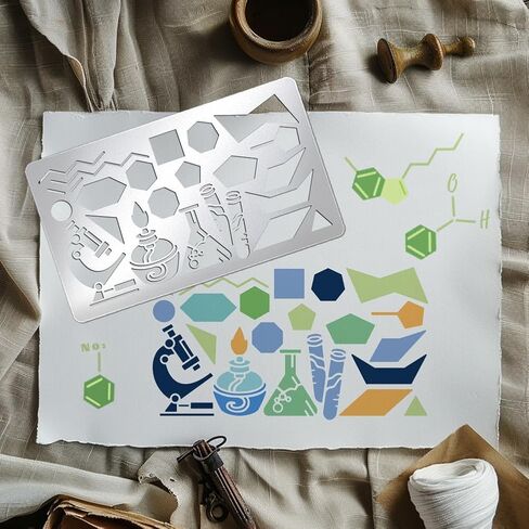 UNICRAFTALE Sea Wave Metal Stencil Spray Stainless Steel Reusable Painting Metal Stencil for Wood Carving Drawing Engraving Scrapbooking Journal Craft DIY in Saudi Arabia