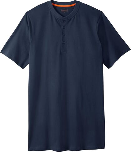 Boulder Creek من قبل Kingsize Men للرجال الكبير والثقيل ذو الوزن الثقيل طويل الأكمام قميص Henley Henley in Kuwait