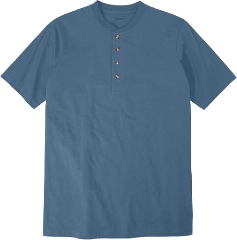 Boulder Creek من قبل Kingsize Men للرجال الكبير والثقيل ذو الوزن الثقيل طويل الأكمام قميص Henley Henley in Kuwait