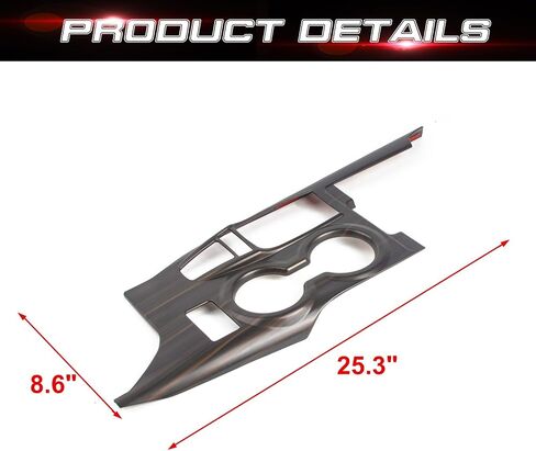 Xotic Tech Carbon Fiber Black ABS Gear Shift Panel Console Water Cup Holder Cover Trim, Compatible with Toyota Camry SE LE TRD 2018 2019 2020 2021 2022 2023 2024 Without Seat Heater Buttons in Saudi Arabia