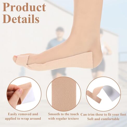 5Pcs T Shaped Turf Toe Brace for Big Toe, Adhesive Big Toes Bandage Elastic Toes Straighteners Turf Wrap for Women Men in Saudi Arabia