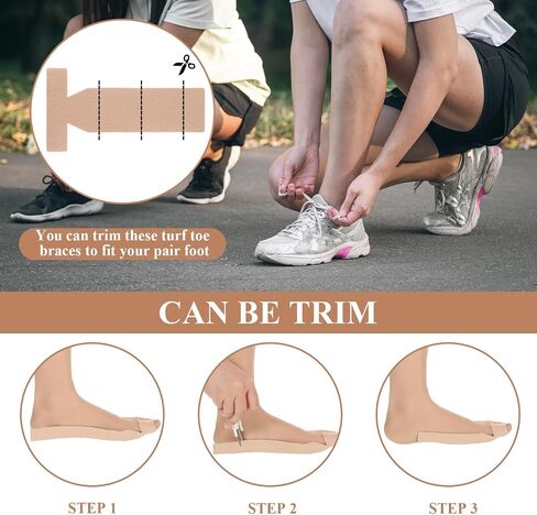 5Pcs T Shaped Turf Toe Brace for Big Toe, Adhesive Big Toes Bandage Elastic Toes Straighteners Turf Wrap for Women Men in Saudi Arabia