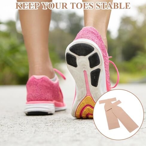 5Pcs T Shaped Turf Toe Brace for Big Toe, Adhesive Big Toes Bandage Elastic Toes Straighteners Turf Wrap for Women Men in Saudi Arabia