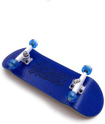 SPITBOARDS® 32 mm Fingerboard Complete Real Wood Set-Up (Pre-Assembled, 5-Layers), Trucks with Lock Nuts, Bearing Wheels, Foam Grip Tape, (Deck: Pink, Trucks: White, Wheels: Transparent) in Kuwait