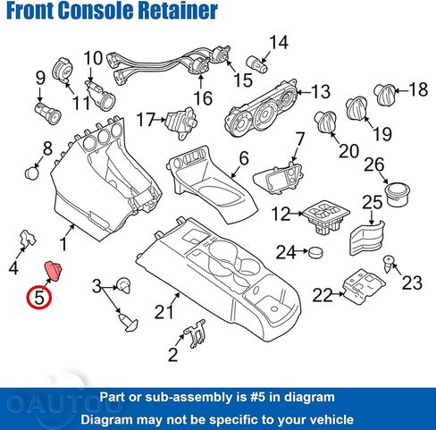 OAUTOO 25pcs Front Console Retainer Side Bracket Clips (Wheel Opening Molding Clip for XLT) 2T1Z-6120806-A for Ford Transit Connect 2010-2013 2T1Z6120806A in Saudi Arabia