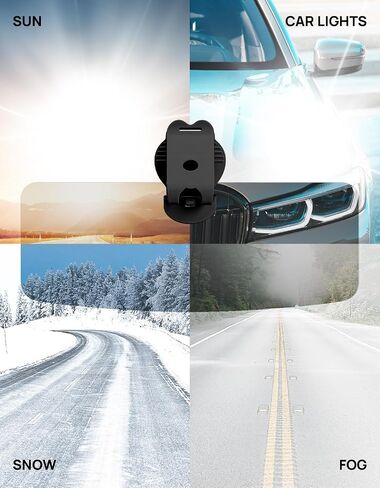 JOYTUTUS Sun Visor for SUV, Cute Polarized Sun Visor Extender for Car, Cat Paw Clip Sun Visor Extender, Universal UV400 Car Visor Extension Anti-Glare, Protect from Sun Glare/UV Ray/Stray Light (Pink) in Kuwait