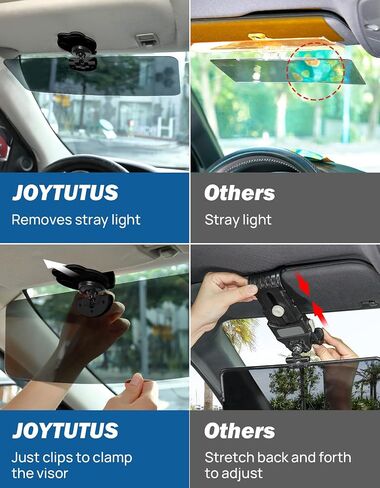 JOYTUTUS Sun Visor for SUV, Cute Polarized Sun Visor Extender for Car, Cat Paw Clip Sun Visor Extender, Universal UV400 Car Visor Extension Anti-Glare, Protect from Sun Glare/UV Ray/Stray Light (Pink) in Kuwait