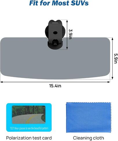 JOYTUTUS Sun Visor for SUV, Cute Polarized Sun Visor Extender for Car, Cat Paw Clip Sun Visor Extender, Universal UV400 Car Visor Extension Anti-Glare, Protect from Sun Glare/UV Ray/Stray Light (Pink) in Kuwait