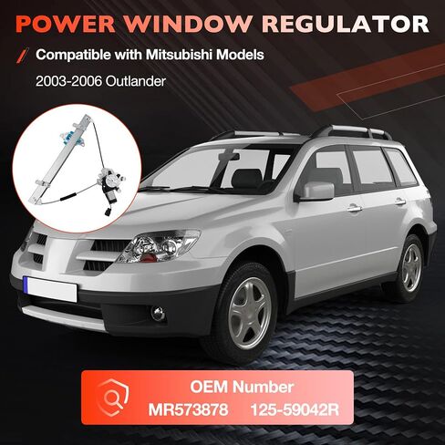 MR573877 Front Left Driver Side Power Window Regulator and Motor Assembly Compatible with Mitsubishi Outlander 2003-2006 Replace# 125-59041L in Saudi Arabia