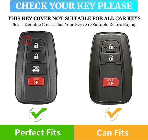 Energrick for Toyota Key Fob مع سلسلة مفاتيح ، وني ناعمة ، واقي من الحالات ، واميئران ، واميئذار ، وميض ، 2020-2022 Highlander Corolla Prius ، 2018-2024 RAV4 Camry Avalon C-HR GT86 (Rose Black) in Saudi Arabia