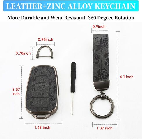 Energrick for Toyota Key Fob مع سلسلة مفاتيح ، وني ناعمة ، واقي من الحالات ، واميئران ، واميئذار ، وميض ، 2020-2022 Highlander Corolla Prius ، 2018-2024 RAV4 Camry Avalon C-HR GT86 (Rose Black) in Saudi Arabia