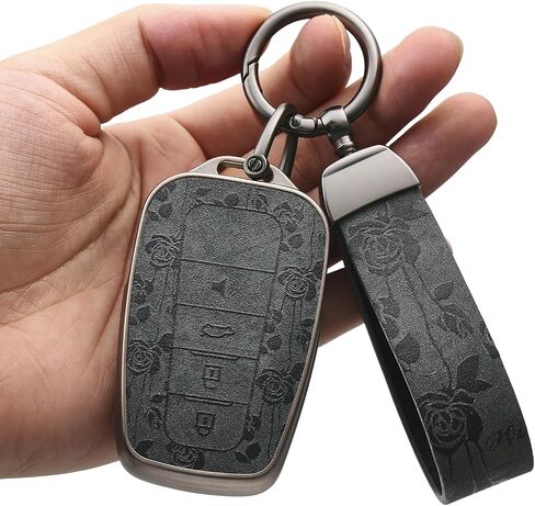 Energrick for Toyota Key Fob مع سلسلة مفاتيح ، وني ناعمة ، واقي من الحالات ، واميئران ، واميئذار ، وميض ، 2020-2022 Highlander Corolla Prius ، 2018-2024 RAV4 Camry Avalon C-HR GT86 (Rose Black) in Saudi Arabia