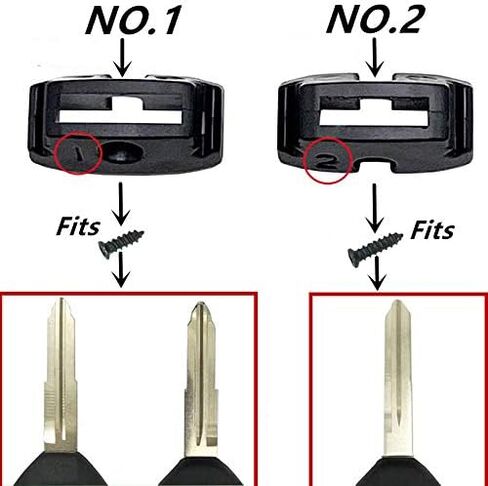 No Need to Cut Key Fob Shell Case Fit for Mitsubishi Eclipse Outlander Galant Endeavor Lancer Replacement Keyless Entry Remote Car Key Fob Cover Housing with Button Pad (2pcs) in Saudi Arabia