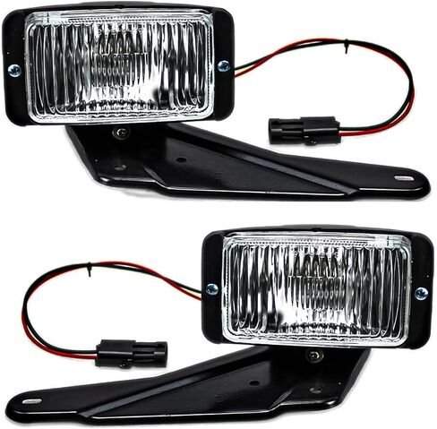 قطعتان من مجموعة المصابيح الأمامية البديلة لـ 1988-2002 Chevy GMC C/K 1500 2500 3500 سوبربان، 1992-1999 بليزر، 1995-2000 مصباح أمامي هالوجين تاهو، استبدال #GM2502101 GM2503101 in Kuwait