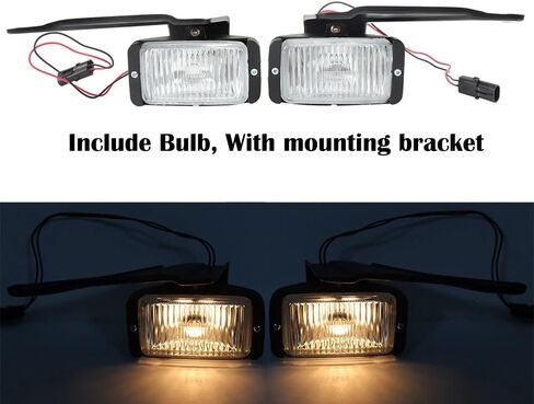قطعتان من مجموعة المصابيح الأمامية البديلة لـ 1988-2002 Chevy GMC C/K 1500 2500 3500 سوبربان، 1992-1999 بليزر، 1995-2000 مصباح أمامي هالوجين تاهو، استبدال #GM2502101 GM2503101 in Kuwait