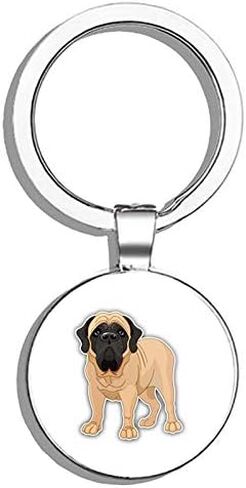 اللغة الإنجليزية Massiff Mascot Cog Round Stains Stains Stains Metal chain chain keychain حلقة مزدوجة جانب deisgn in Saudi Arabia