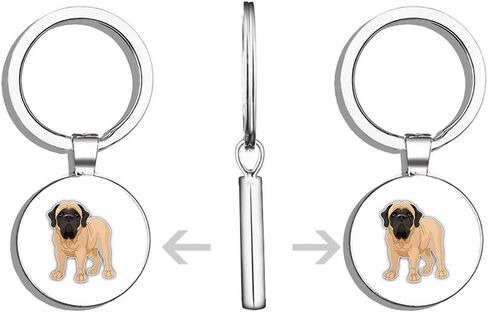 اللغة الإنجليزية Massiff Mascot Cog Round Stains Stains Stains Metal chain chain keychain حلقة مزدوجة جانب deisgn in Saudi Arabia