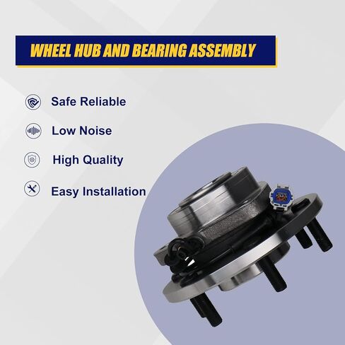 KUSATEC 515125 4WD AWD Front Wheel Bearing and Hub Assembly Compatible with for Nissan Armada Titan 2008 2009 2010 2011 2012, Infiniti QX56 2008 2009 2010, 6 Lug Bolts w/ABS in Saudi Arabia