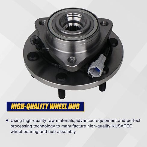 KUSATEC 515125 4WD AWD Front Wheel Bearing and Hub Assembly Compatible with for Nissan Armada Titan 2008 2009 2010 2011 2012, Infiniti QX56 2008 2009 2010, 6 Lug Bolts w/ABS in Saudi Arabia