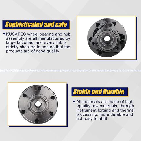 KUSATEC 515125 4WD AWD Front Wheel Bearing and Hub Assembly Compatible with for Nissan Armada Titan 2008 2009 2010 2011 2012, Infiniti QX56 2008 2009 2010, 6 Lug Bolts w/ABS in Saudi Arabia