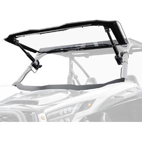 Superatv MaxDrive Power Flip Flip Windshield متوافق مع Kawasaki Teryx Krx 1000: 2020+ ، Kawasaki Teryx Krx 4 1000: 2023+ ، 1/4 "Polycarbonate 250x أقوى من الزجاج in Kuwait