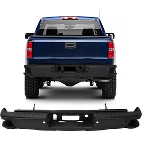FINDAUTO Texture Black Rear Step Bumper fit for 2014-2018 for Chevy Silverado 1500 for GMC Sierra 1500 w/Park Back Bumpers with Parking Sensor Holes in Kuwait