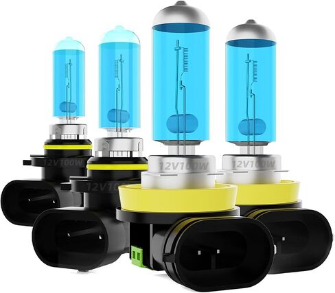 Headlight Bulbs Fit For Ford Transit 2015-2020,9005 H11 High Low Beam Combo,Super Bright 5500K White Light High Performance Halogen Light Bulbs,4PCS in Saudi Arabia