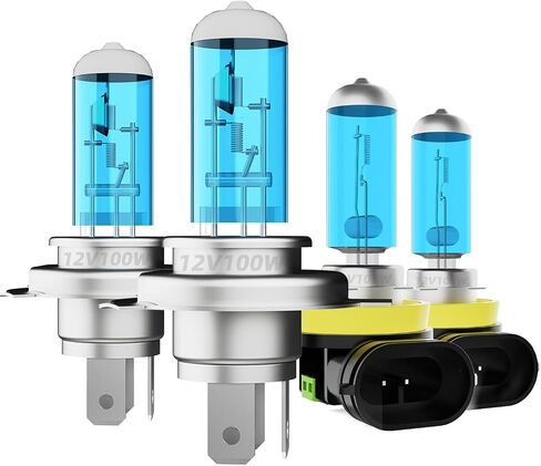Headlight Bulbs Fit For Ford Transit 2015-2020,9005 H11 High Low Beam Combo,Super Bright 5500K White Light High Performance Halogen Light Bulbs,4PCS in Saudi Arabia