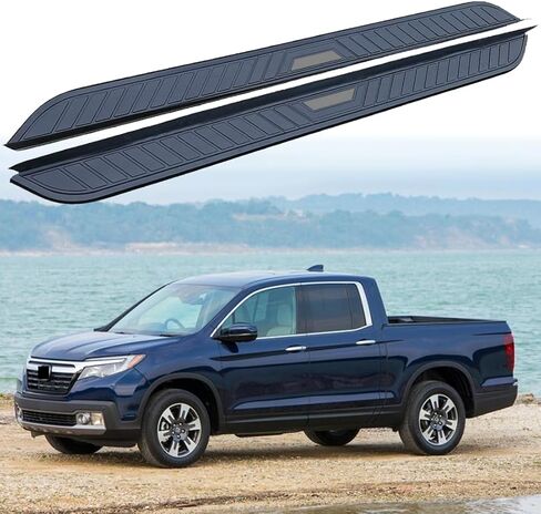 2pcs لوحة تشغيل الألومنيوم تناسب Honda Ridgeline 2017-2024 2025 الخطوة الجانبية الدرج تشمل تثبيت البراغي الصلبة in Saudi Arabia