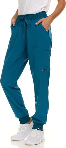 Nautica Scrub Pants for Women, Breathable Drawstring Jogger Scrubs for Women, 5 Pocket Stretch Soft Scrub Bottoms for Woman in Saudi Arabia