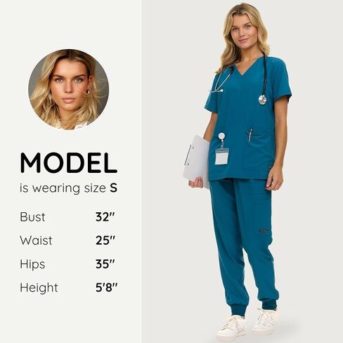 Nautica Scrub Pants for Women, Breathable Drawstring Jogger Scrubs for Women, 5 Pocket Stretch Soft Scrub Bottoms for Woman in Saudi Arabia