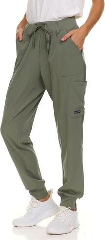 Nautica Scrub Pants for Women, Breathable Drawstring Jogger Scrubs for Women, 5 Pocket Stretch Soft Scrub Bottoms for Woman in Saudi Arabia
