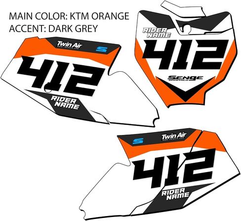 2009-2015 SX 65 SG63 Custom MX Number Plates Senge Graphics Kit Compatible with KTM in Saudi Arabia