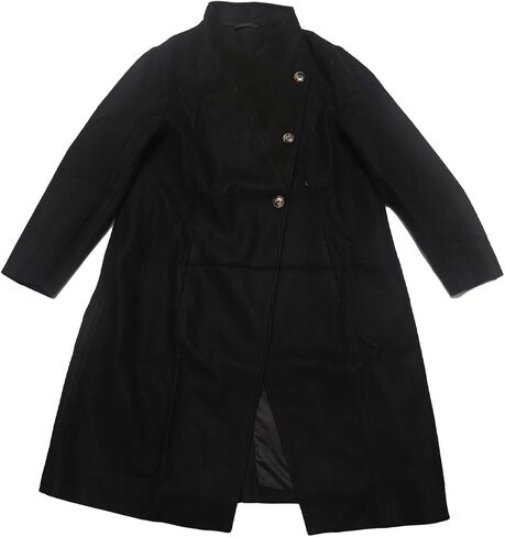 Agnes Orinda Women's Plus Size Overcoat Classic Stand Collar Long Sleeve Outwear WoolWinter Long Trench Coat in Saudi Arabia