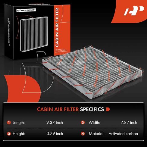 A-Premium 3-PC Cabin Filter مع كربون منشط متوافق مع Jeep Gladiator 2020-2022 ، Wrangler 2018-2023-2.0L 3.6L 6.4L-استبدل# 68301863AA in Saudi Arabia