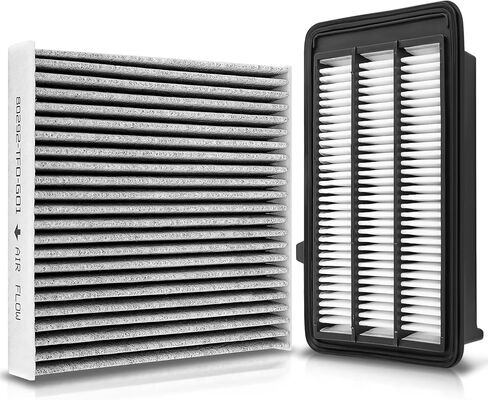 Autokay 80292-TF0-G01 17220-5AA-A00 Cabin and Engine Air Filter Kit Fit for Honda CR-V CRV 2017-2022 Civic 2016-2021 1.5L 147CC L4 GAS RE#172205AA00 CA12050 AF1715 80292TF0G01 in Saudi Arabia