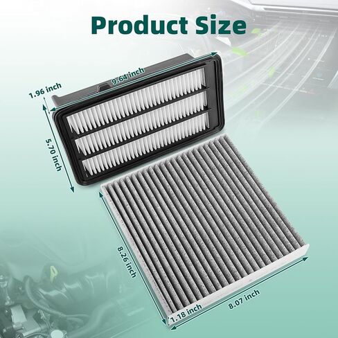 Autokay 80292-TF0-G01 17220-5AA-A00 Cabin and Engine Air Filter Kit Fit for Honda CR-V CRV 2017-2022 Civic 2016-2021 1.5L 147CC L4 GAS RE#172205AA00 CA12050 AF1715 80292TF0G01 in Saudi Arabia