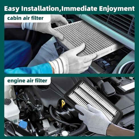 Autokay 80292-TF0-G01 17220-5AA-A00 Cabin and Engine Air Filter Kit Fit for Honda CR-V CRV 2017-2022 Civic 2016-2021 1.5L 147CC L4 GAS RE#172205AA00 CA12050 AF1715 80292TF0G01 in Saudi Arabia