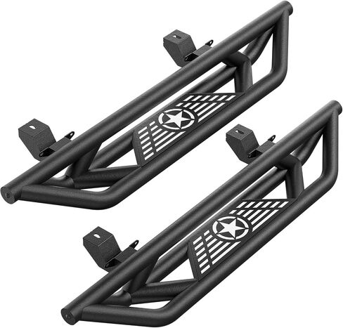 Suorto Running Boards Drop Side Steps متوافقة مع 2018 2019 2020 2021 2022 2023 2024 Jeep Wrangler JL 2 Doors ، Bars Stefle Nerf Step Plates Rock Sliders Rails (على الطرق الوعرة) in Saudi Arabia