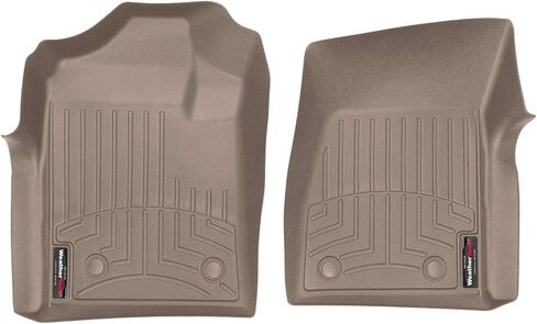 Weathertech Custom Fitliners Floirlers for Silverado 1500 ، Sierra 1500 ، Sierra 2500HD/3500HD ، Silverado 2500HD/3500HD ، Silverado ، Sierra - 1st Row (443431) ، Black in Kuwait