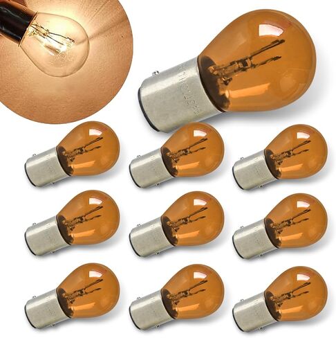 10pcs 1157 مصباح كهربائي ، مصباح مصباح ثنائي ذيل مرتفع ومنخفض ، P21/5W S25 2057 2357 7528 مصابيح Bay15D ، مصابيح الإشارة الهالوجين العالمية (أبيض) in Saudi Arabia
