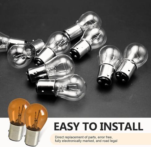 10pcs 1157 مصباح كهربائي ، مصباح مصباح ثنائي ذيل مرتفع ومنخفض ، P21/5W S25 2057 2357 7528 مصابيح Bay15D ، مصابيح الإشارة الهالوجين العالمية (أبيض) in Saudi Arabia