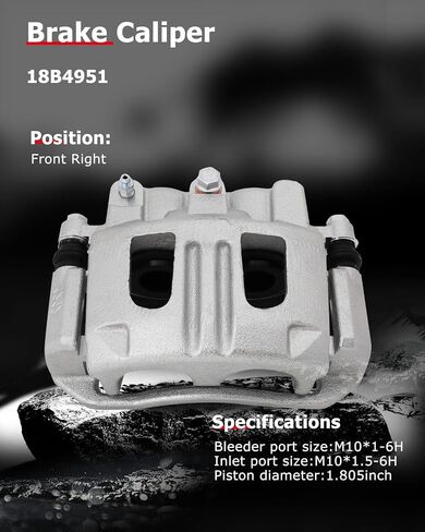 Cciyu Front Ritule Brake Caliper مع قوس 18B4951 لـ Chevrolet Equinox 2005-2006 لـ Pontiac Torrent 2006 لـ Saturn Vue 2004-2007 in Saudi Arabia