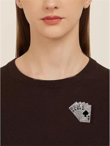 Play Cards Brooch Pin for Women Men Ponfuncy Punk Rock Crystal recdes a ace poker apel pin bag bag bas accessories in Kuwait